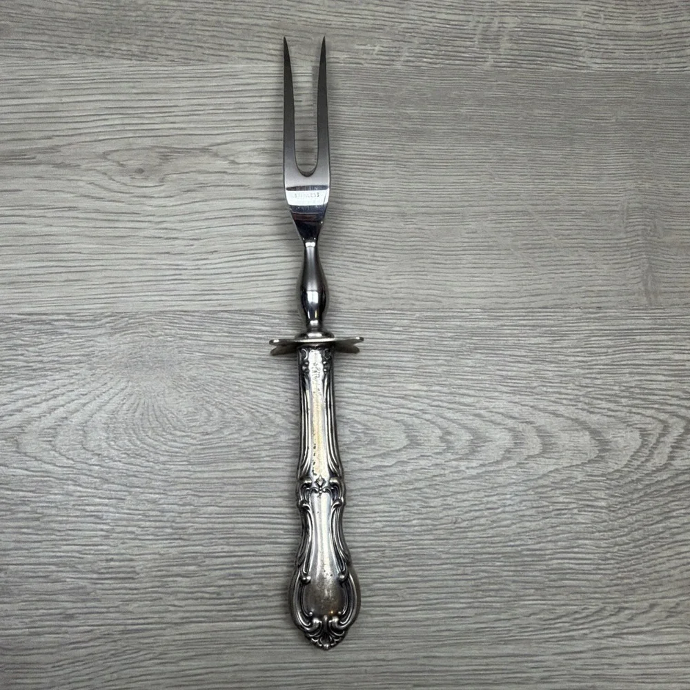 Vintage Lot Of 3 Sterling Silver Handle Silverware. Steak Knife, Carving Fork